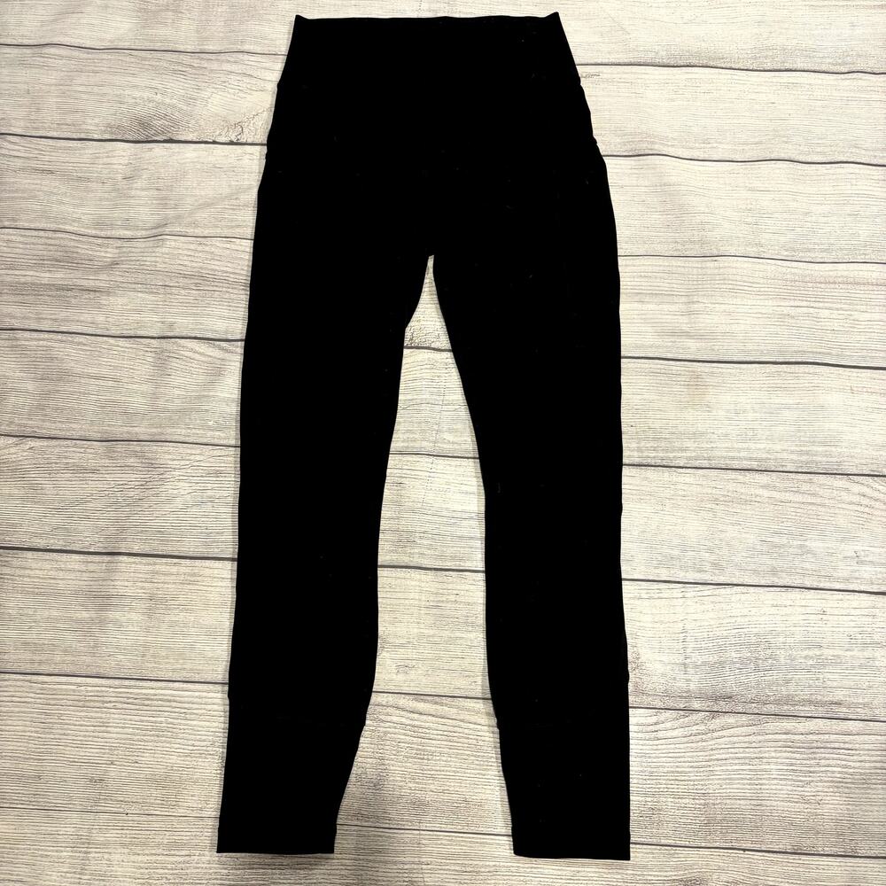 Lululemon In Movement 7/8 Tight Everlux 25" Black Legging Women Size 6